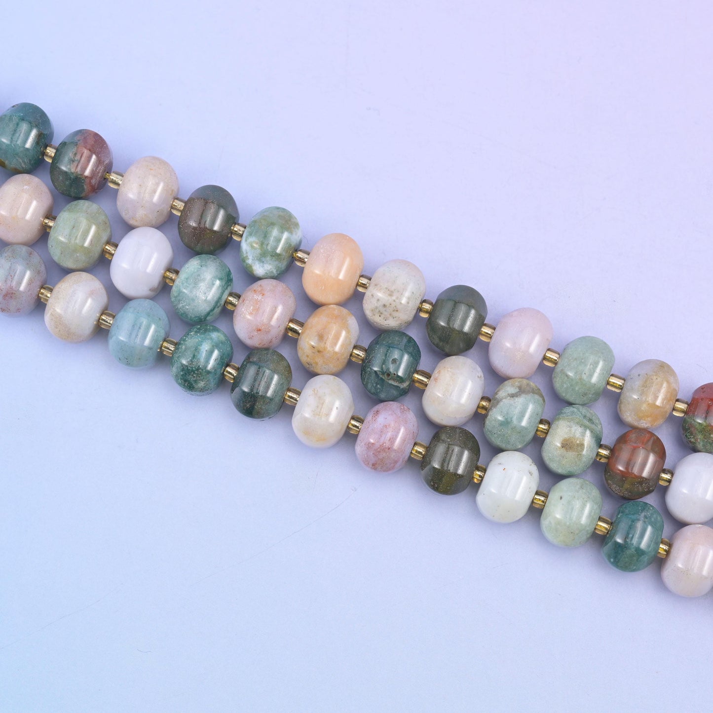 Indian Agate Smooth Pumpkin Beads Jewelry Making Size 12x8mm 15&quot; Strand