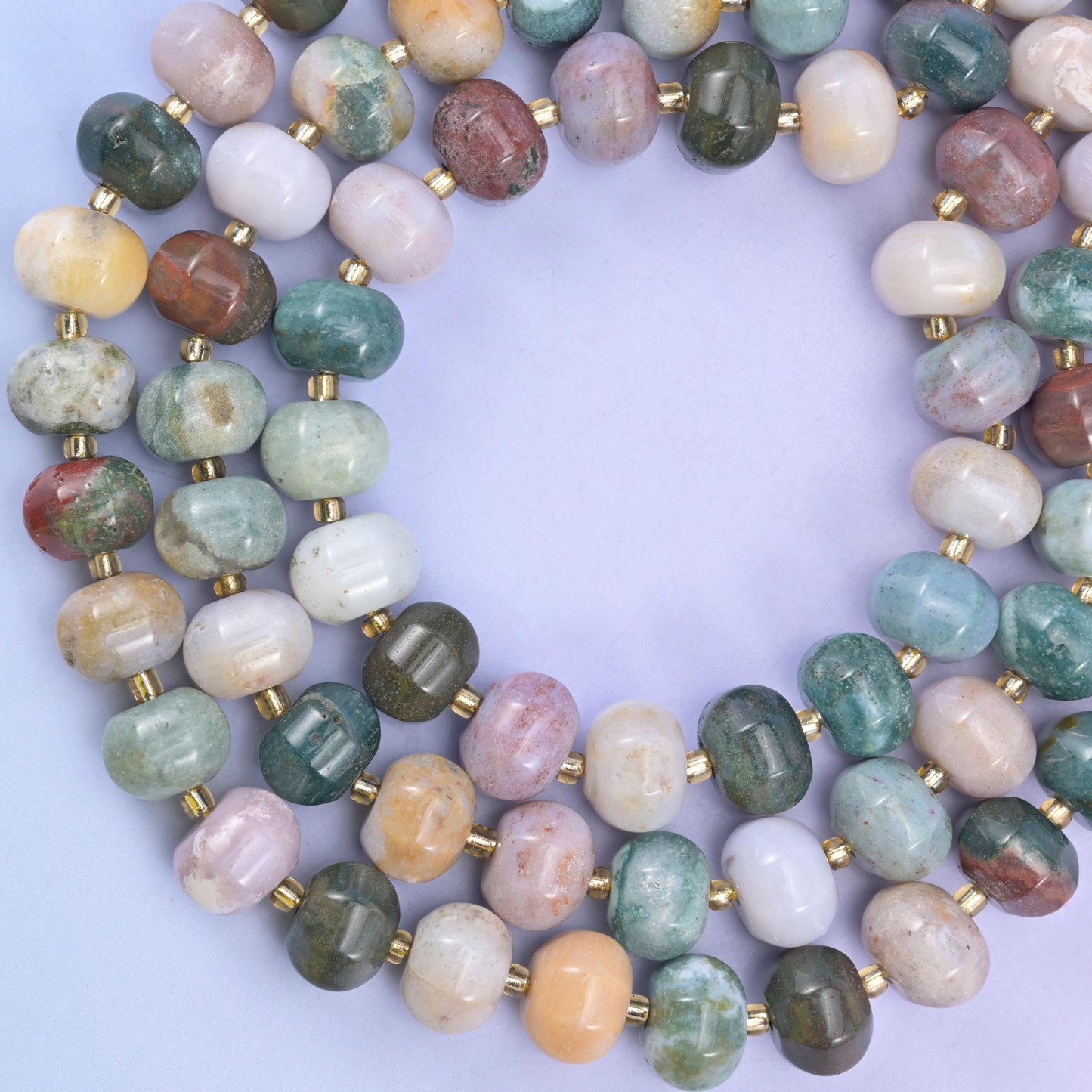 Indian Agate Smooth Pumpkin Beads Jewelry Making Size 12x8mm 15&quot; Strand