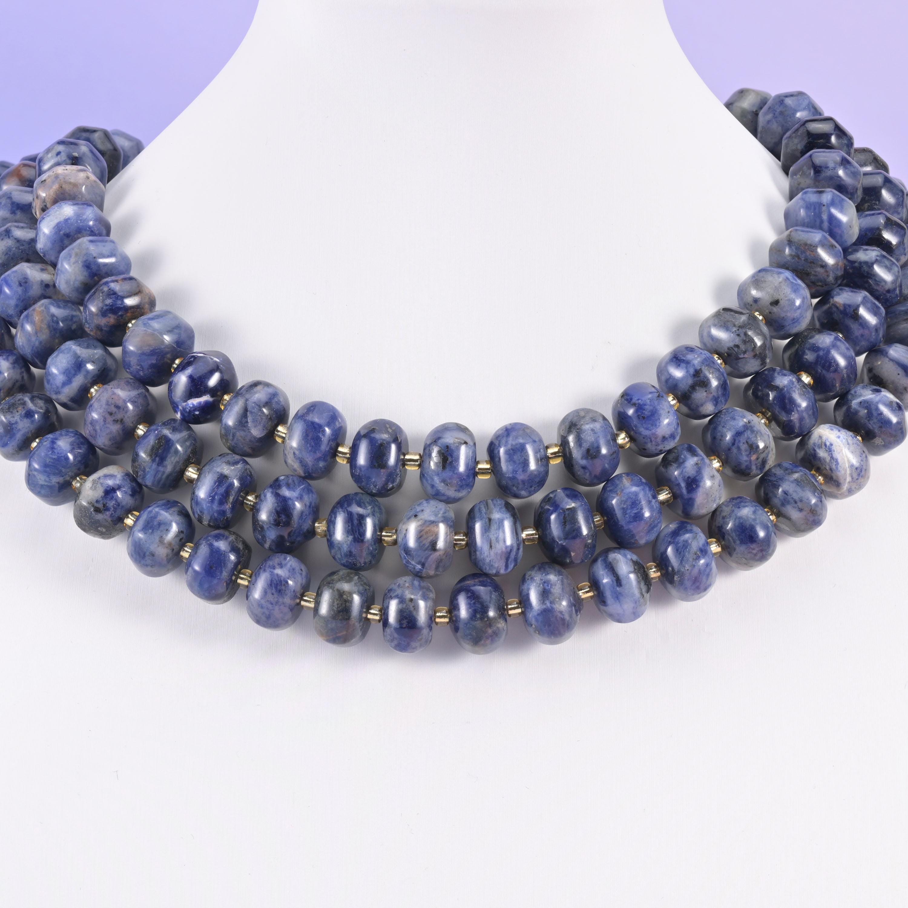 Sodalite Pumpkin Beads Jewelry Making Size 12x8mm 15&quot; Strand