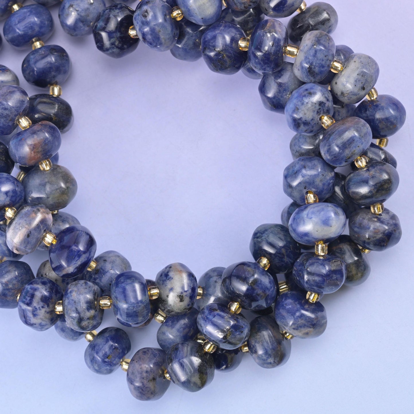 Sodalite Pumpkin Beads Jewelry Making Size 12x8mm 15&quot; Strand