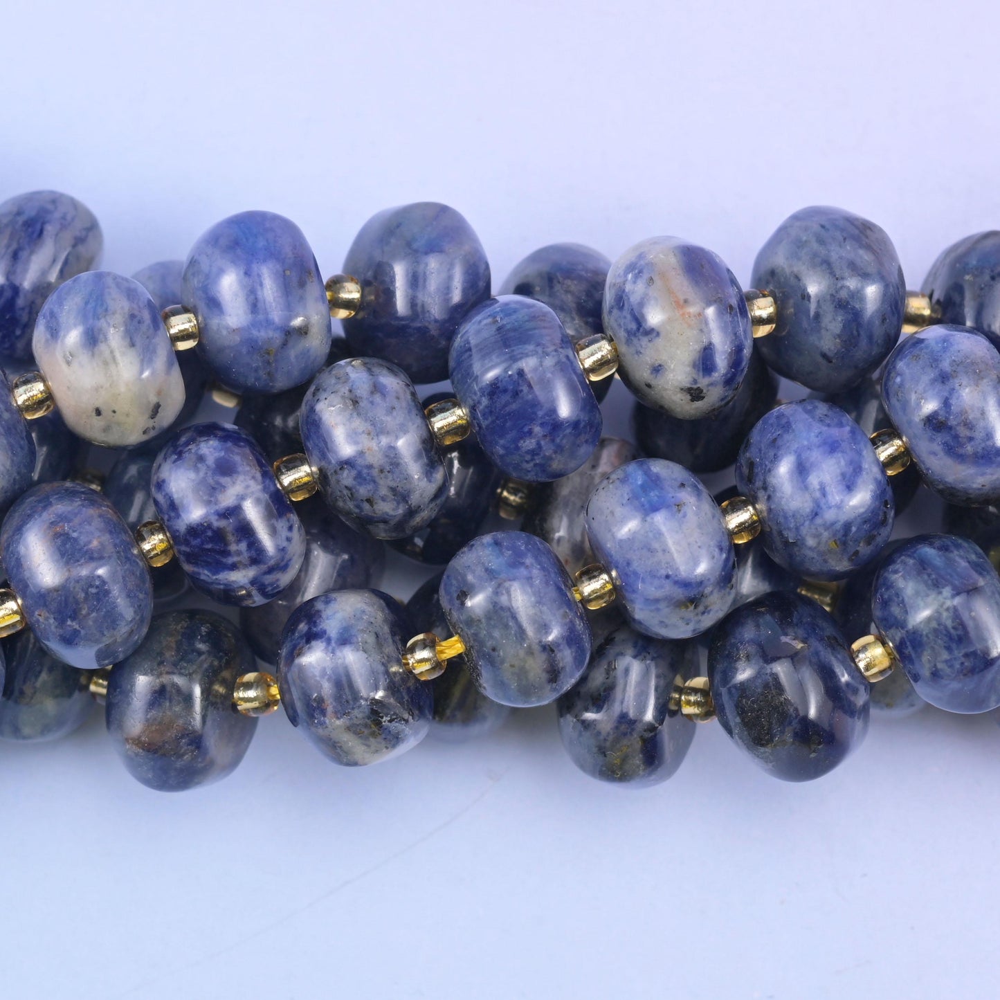 Sodalite Pumpkin Beads Jewelry Making Size 12x8mm 15&quot; Strand