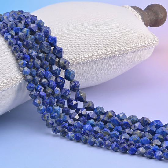 Natural Gemstone Diamond Star Cut Beads, Size 6mm, 8mm, 10mm - S1 - Mycrazycrystal