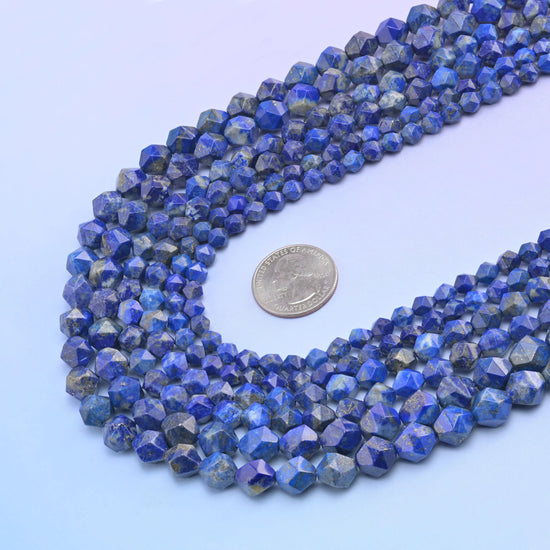 Natural Gemstone Diamond Star Cut Beads, Size 6mm, 8mm, 10mm - S1 - Mycrazycrystal