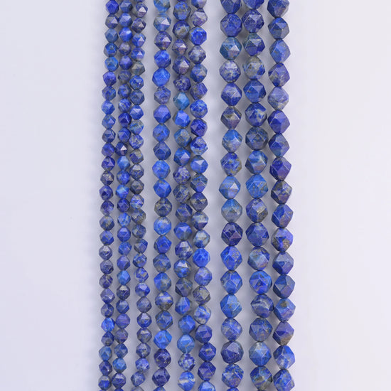 Natural Gemstone Diamond Star Cut Beads, Size 6mm, 8mm, 10mm - S1 - Mycrazycrystal