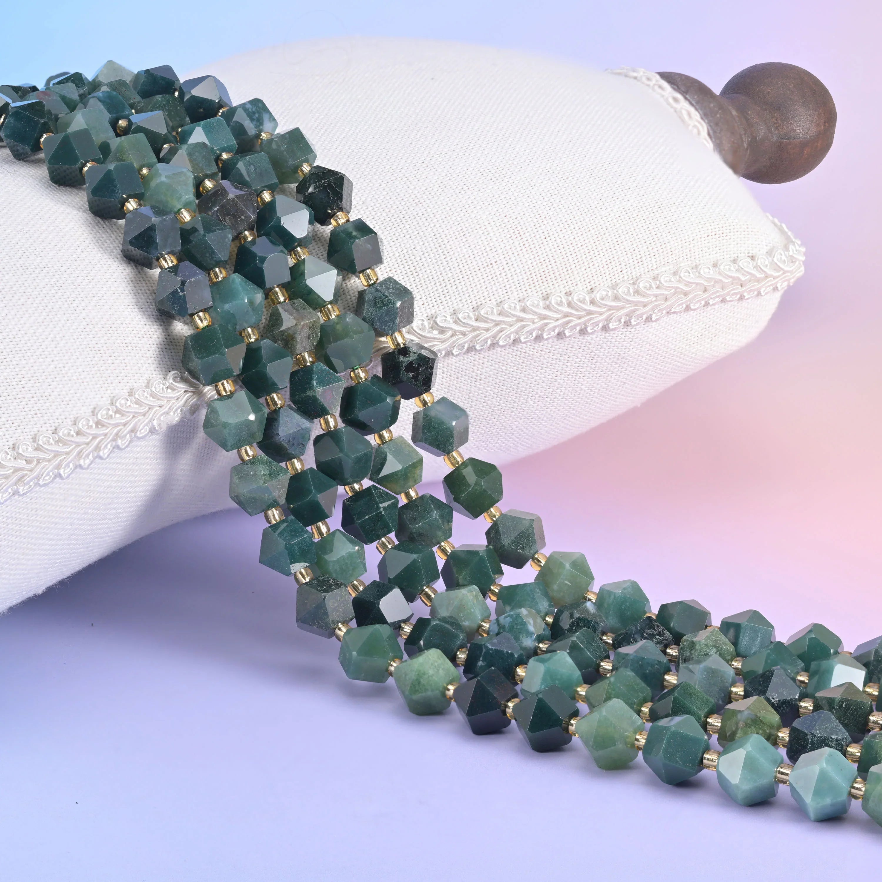 Diamond Rhombus Faceted 8 Sides Beads - Size 10mm - Jewelry Making - 15.5 Inches Strand Length - S7 - Mycrazycrystal