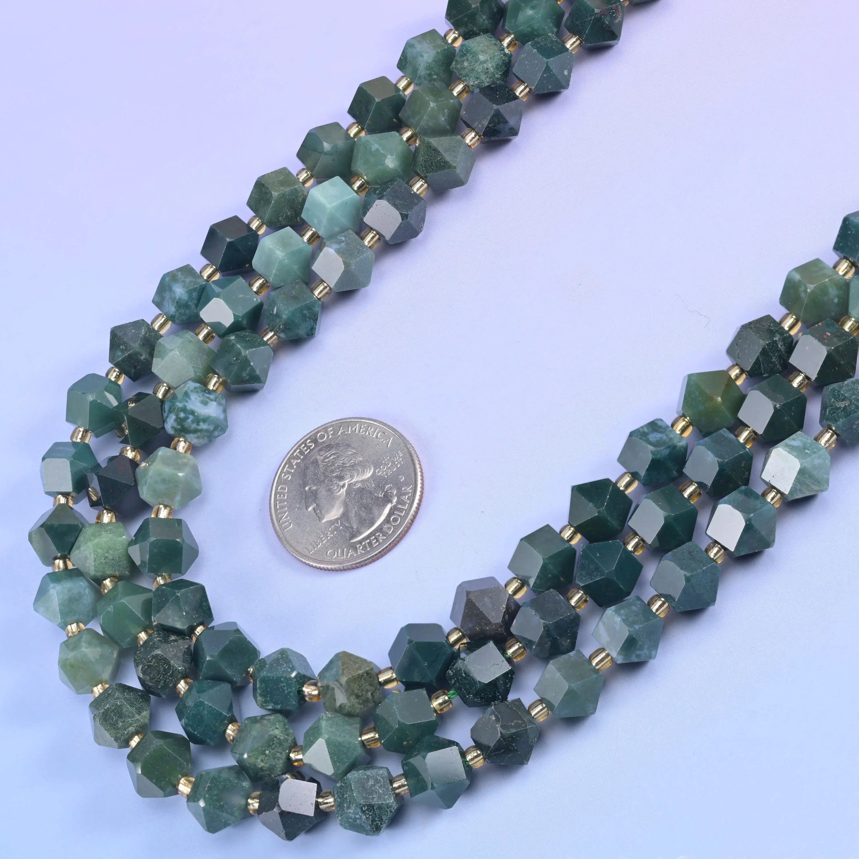 Diamond Rhombus Faceted 8 Sides Beads - Size 10mm - Jewelry Making - 15.5 Inches Strand Length - S7 - Mycrazycrystal