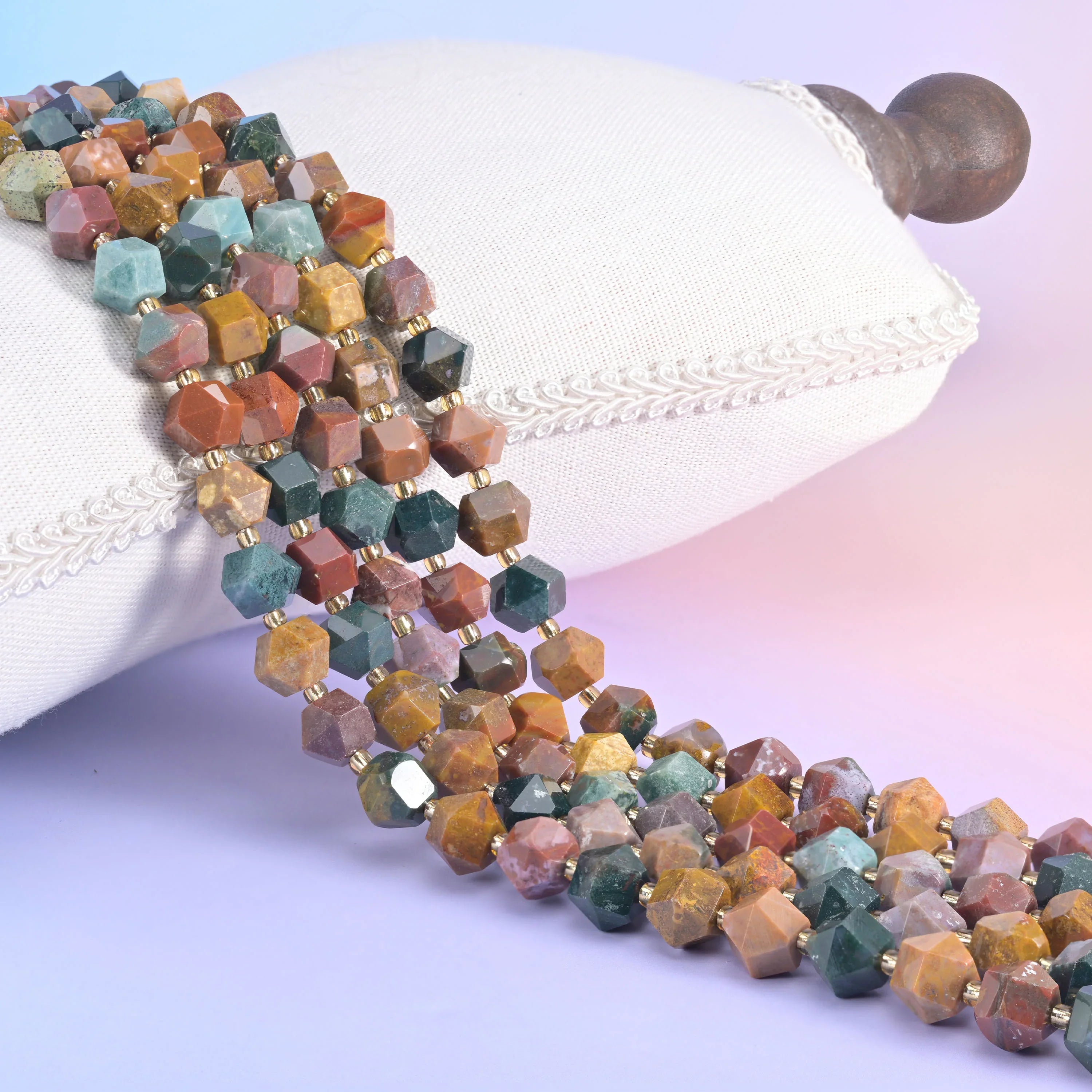 Diamond Rhombus Faceted 8 Sides Beads - Size 10mm - Jewelry Making - 15.5 Inches Strand Length - S6 - Mycrazycrystal
