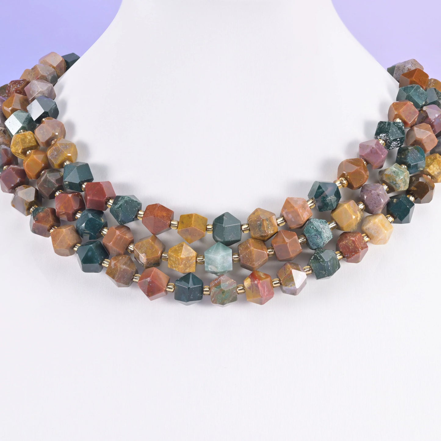 Diamond Rhombus Faceted 8 Sides Beads - Size 10mm - Jewelry Making - 15.5 Inches Strand Length - S6 - Mycrazycrystal