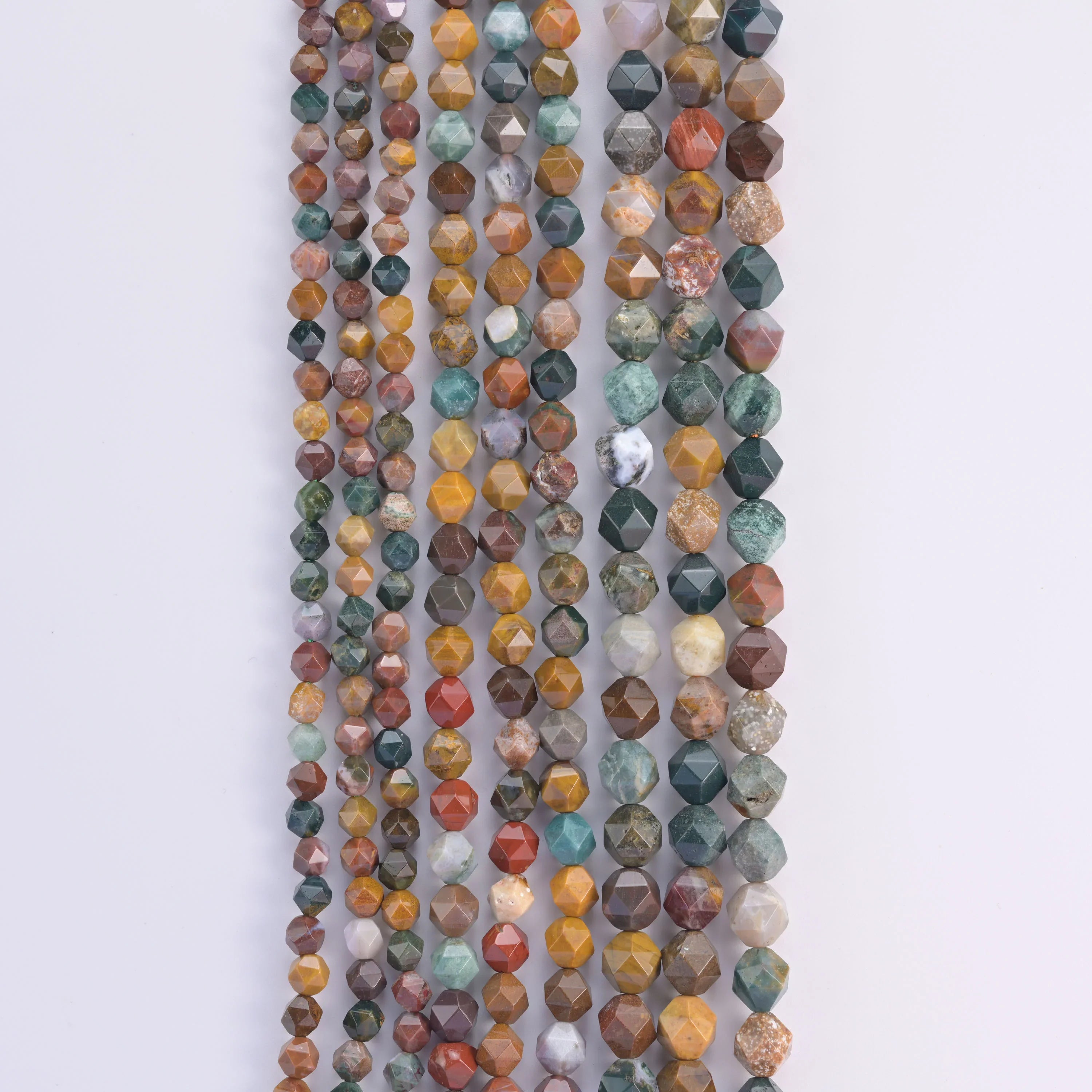 Natural Gemstone Diamond Star Cut Beads, Size 6mm, 8mm, 10mm - S1 - Mycrazycrystal