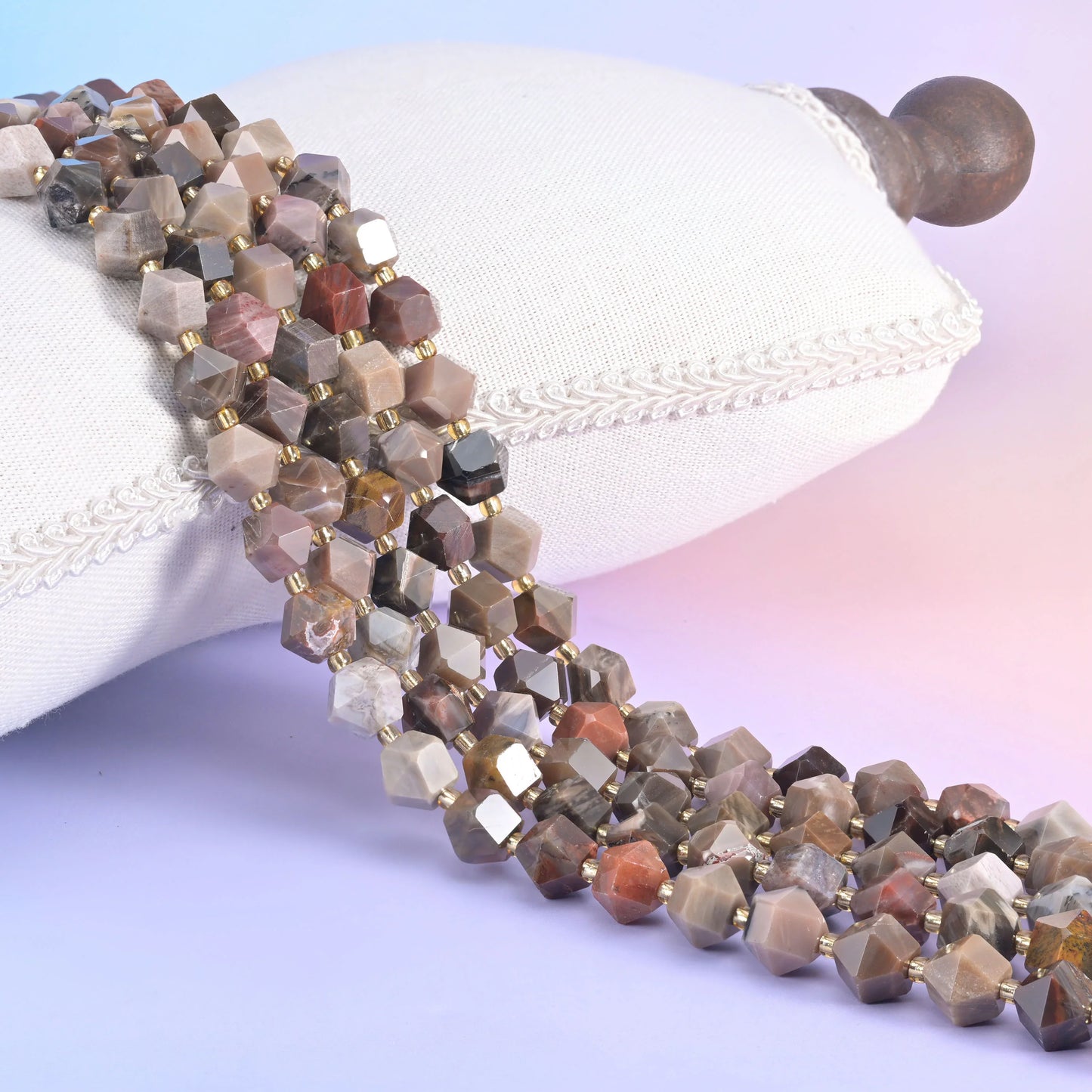 Diamond Rhombus Faceted 8 Sides Beads - Size 10mm - Jewelry Making - 15.5 Inches Strand Length - S6 - Mycrazycrystal
