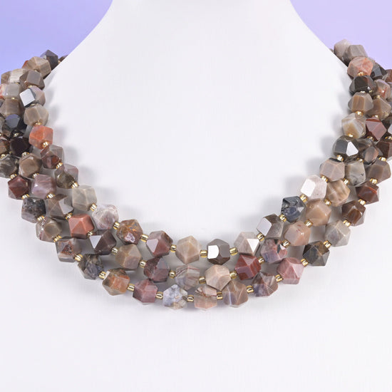 Diamond Rhombus Faceted 8 Sides Beads - Size 10mm - Jewelry Making - 15.5 Inches Strand Length - S6 - Mycrazycrystal