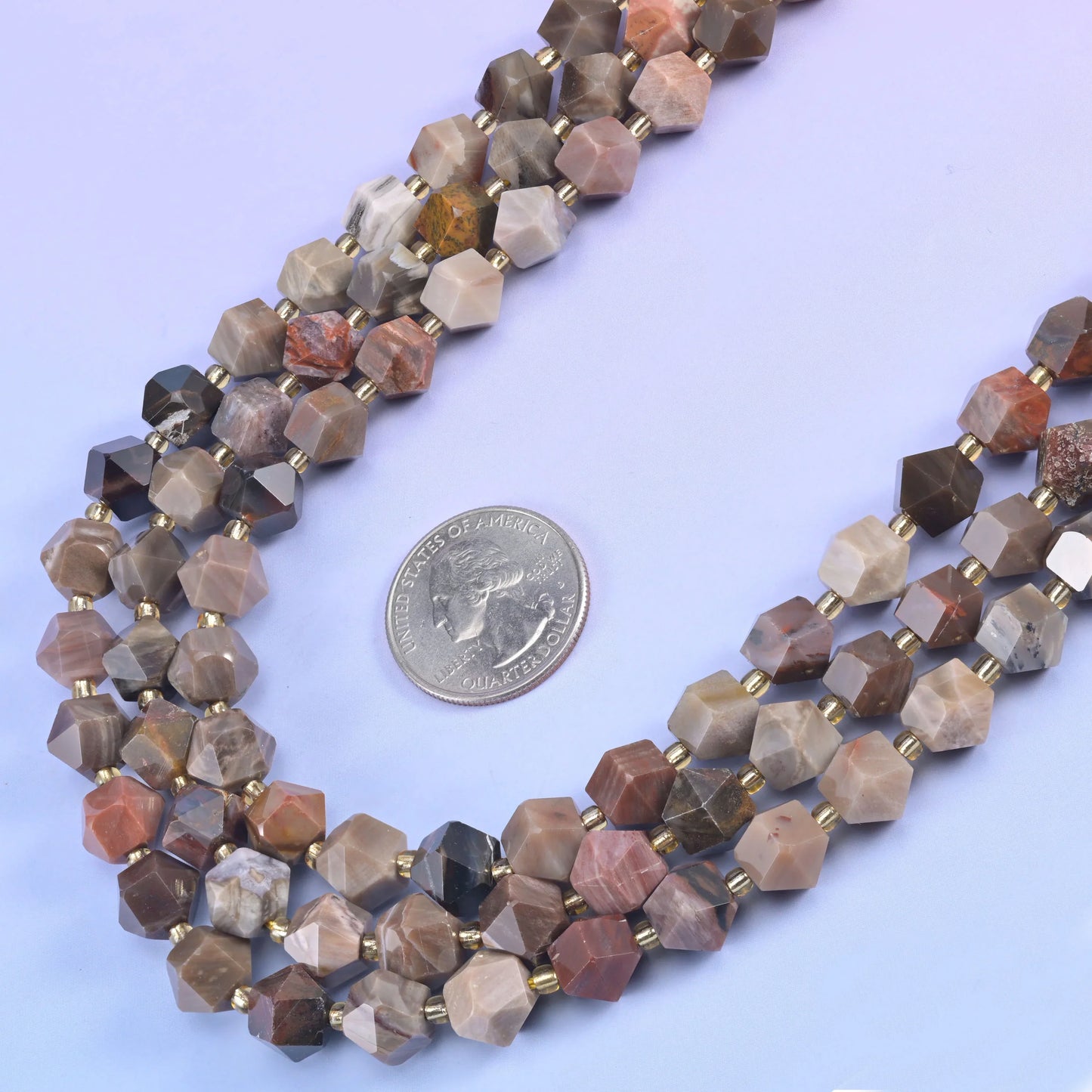 Diamond Rhombus Faceted 8 Sides Beads - Size 10mm - Jewelry Making - 15.5 Inches Strand Length - S6 - Mycrazycrystal