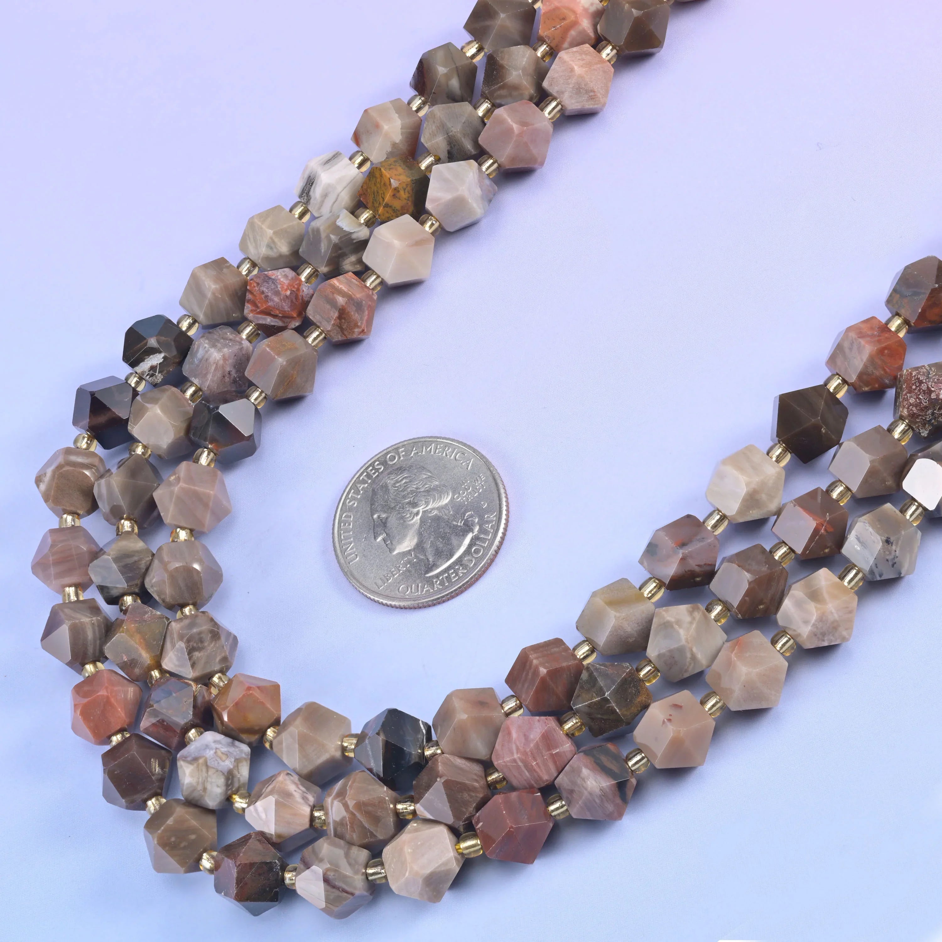 Diamond Rhombus Faceted 8 Sides Beads - Size 10mm - Jewelry Making - 15.5 Inches Strand Length - S6 - Mycrazycrystal