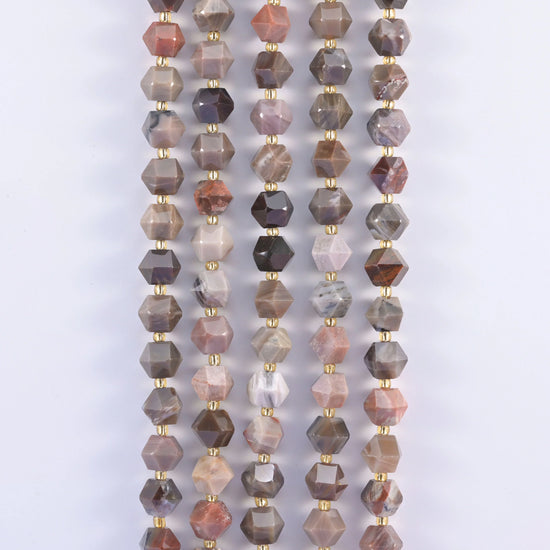 Diamond Rhombus Faceted 8 Sides Beads - Size 10mm - Jewelry Making - 15.5 Inches Strand Length - S6 - Mycrazycrystal