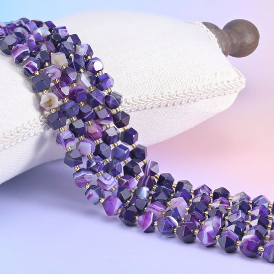 10mm Diamond Rhombus Faceted 8 Sides Beads - Jewelry Making - 15.5 Inches Strand Length - S4 - Mycrazycrystal