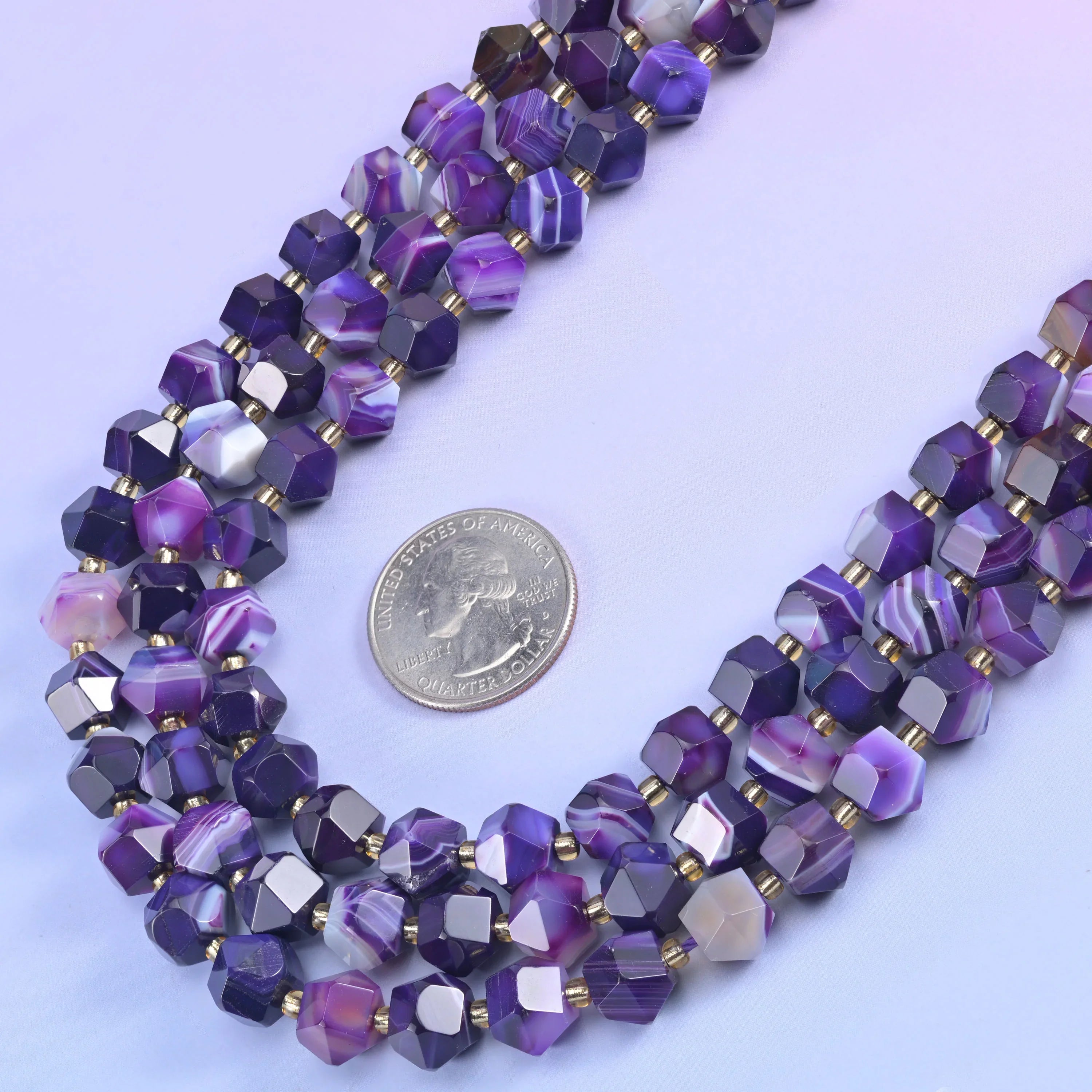 10mm Diamond Rhombus Faceted 8 Sides Beads - Jewelry Making - 15.5 Inches Strand Length - S4 - Mycrazycrystal