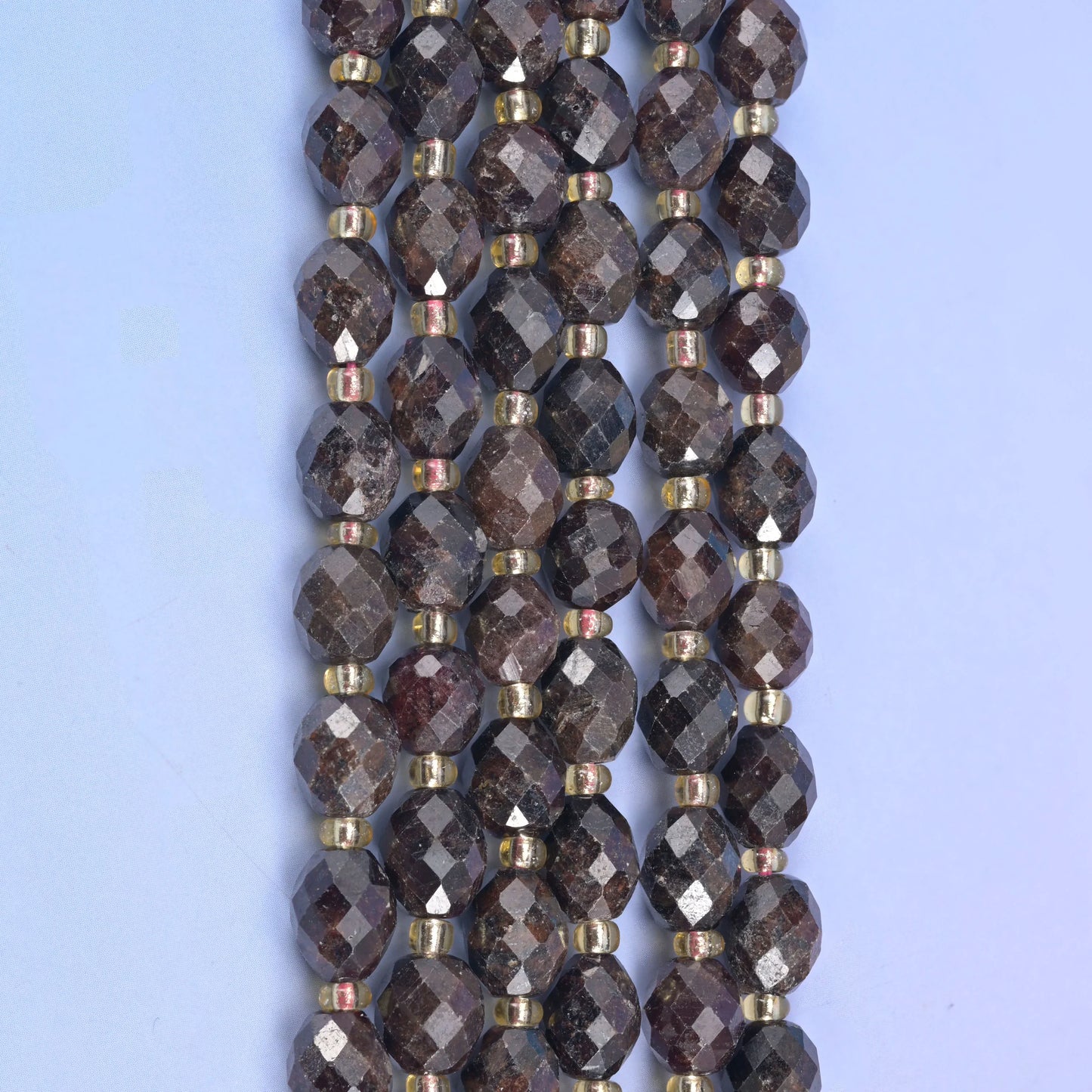 Red Garnet Faceted Rice Barrel Beads Size 6x8mm Rice Jewelry Making 15.5 Inch Strand
