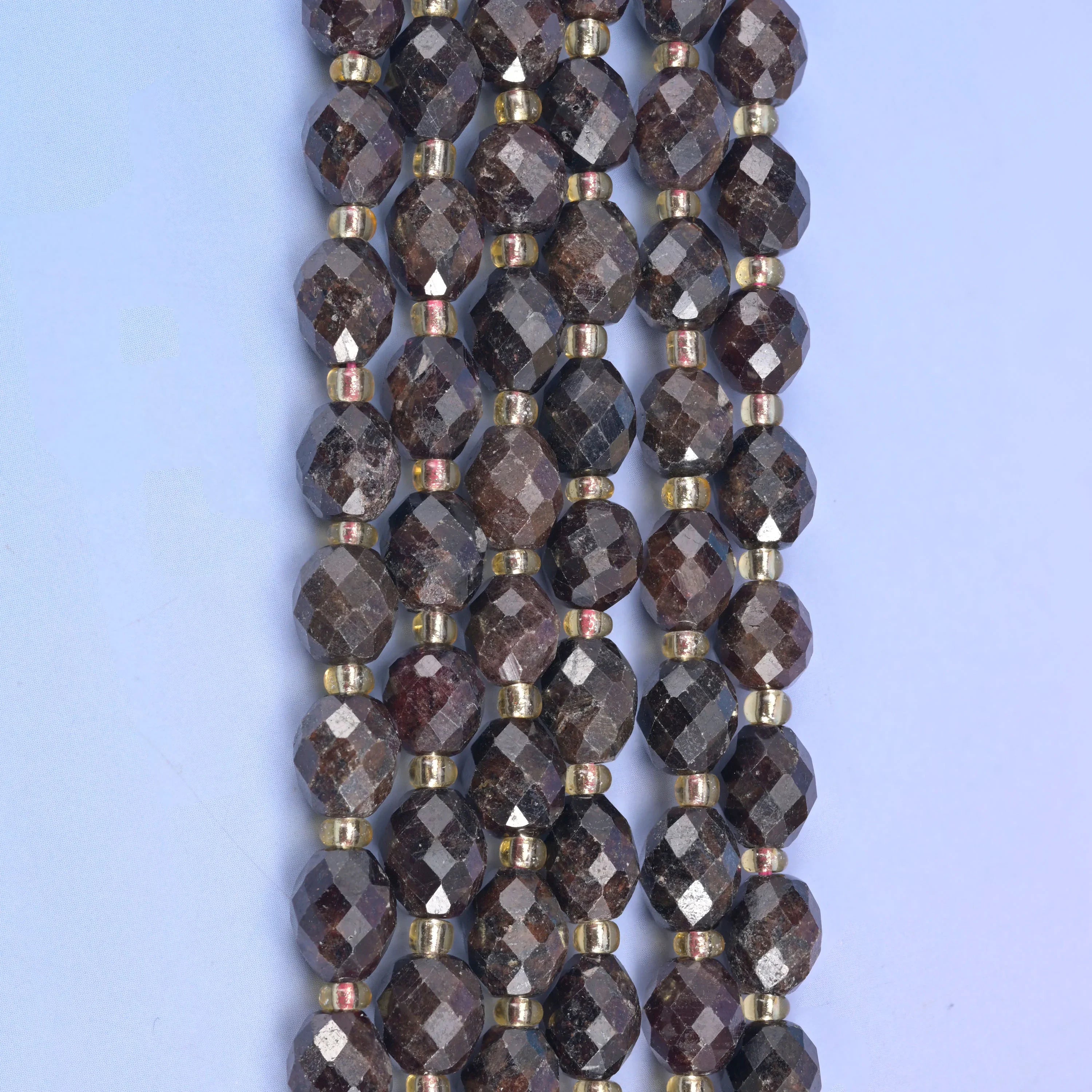 Red Garnet Faceted Rice Barrel Beads Size 6x8mm Rice Jewelry Making 15.5 Inch Strand