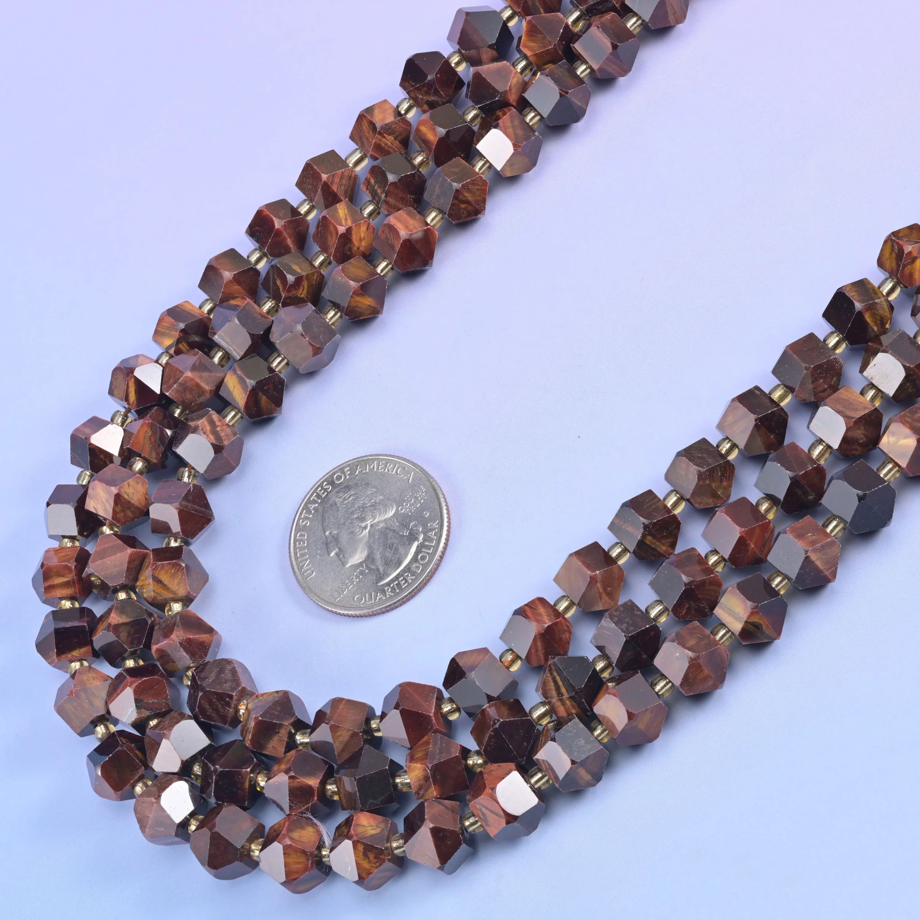 Diamond Rhombus Faceted 8 Sides Beads - Size 10mm - Jewelry Making - 15.5 Inches Strand Length - S7 - Mycrazycrystal