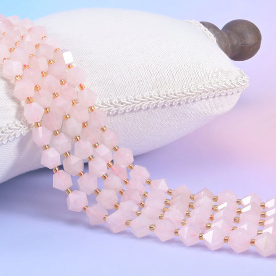 Diamond Rhombus Faceted 8 Sides Beads - Size 10mm - Jewelry Making - 15.5 Inches Strand Length - S7 - Mycrazycrystal