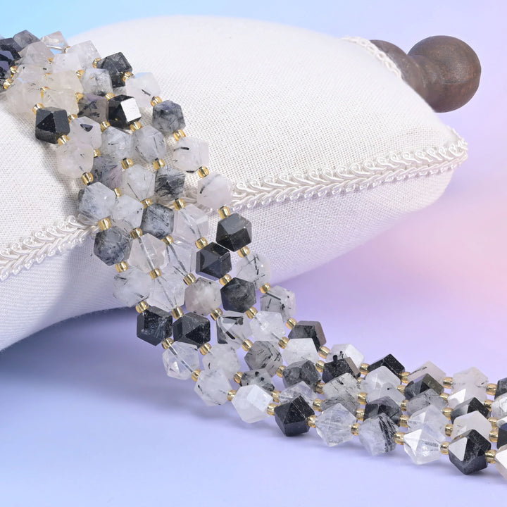 10mm Diamond Rhombus Faceted 8 Sides Beads - Jewelry Making - 15.5 Inches Strand Length - S2 - Mycrazycrystal