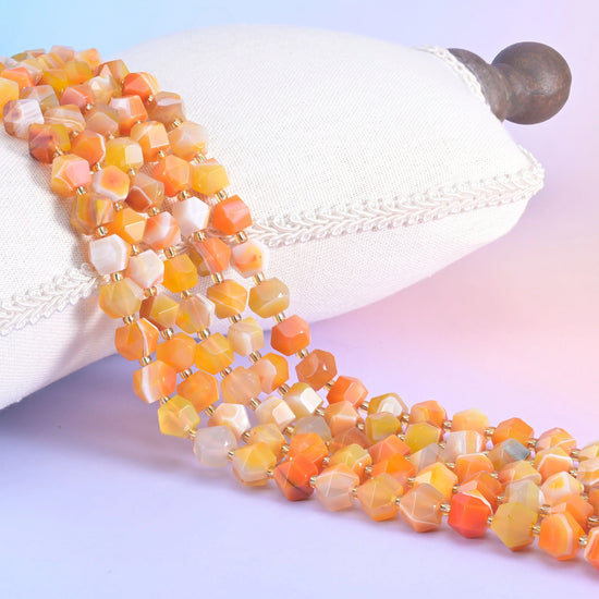 10mm Diamond Rhombus Faceted 8 Sides Beads - Jewelry Making - 15.5 Inches Strand Length - S2 - Mycrazycrystal