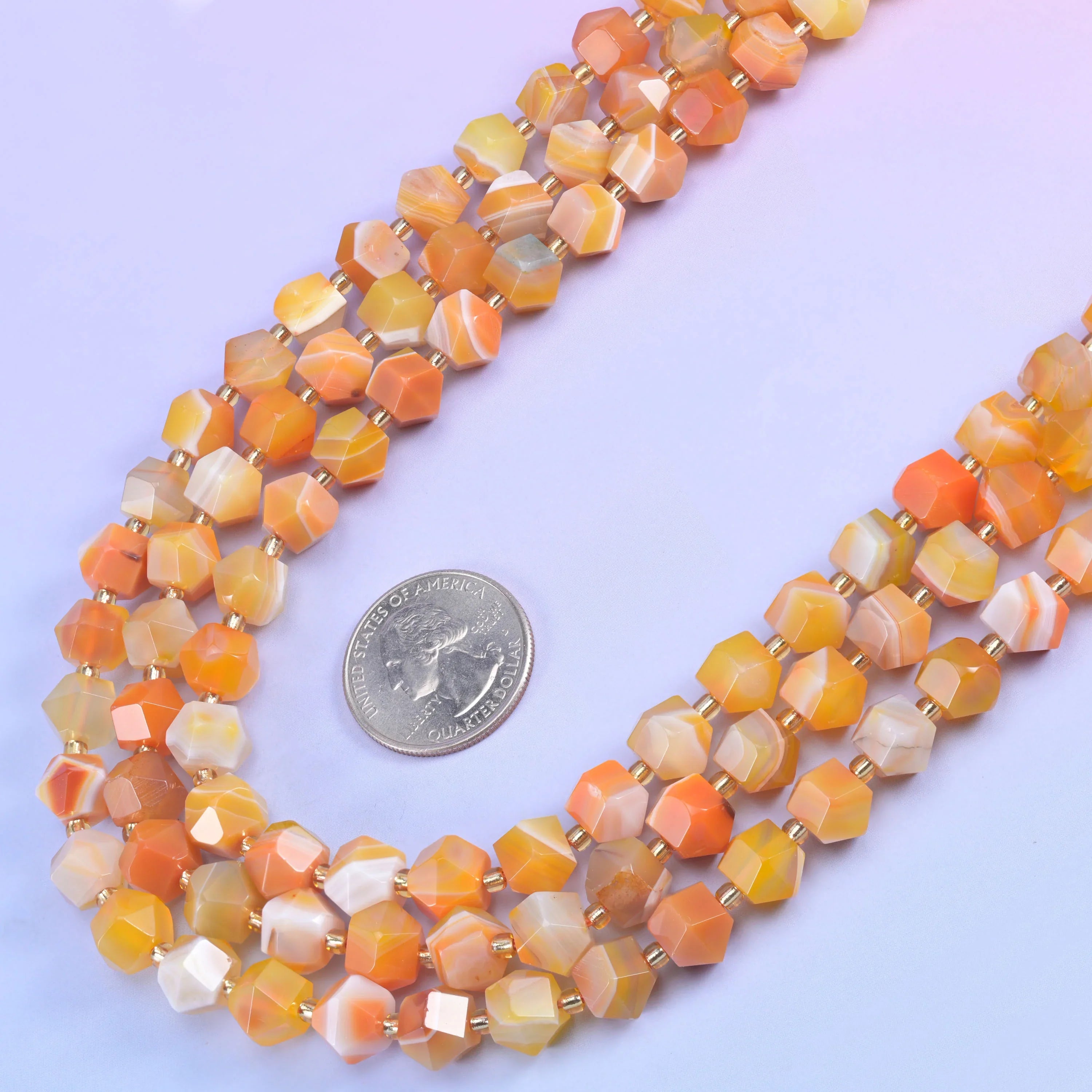 10mm Diamond Rhombus Faceted 8 Sides Beads - Jewelry Making - 15.5 Inches Strand Length - S2 - Mycrazycrystal
