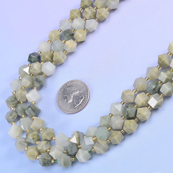 10mm Diamond Rhombus Faceted 8 Sides Beads - Jewelry Making - 15.5 Inches Strand Length - S2 - Mycrazycrystal
