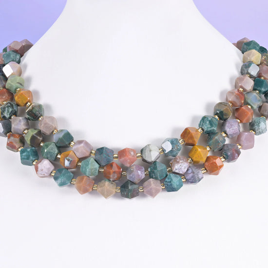 10mm Diamond Rhombus Faceted 8 Sides Beads - Jewelry Making - 15.5 Inches Strand Length - S2 - Mycrazycrystal