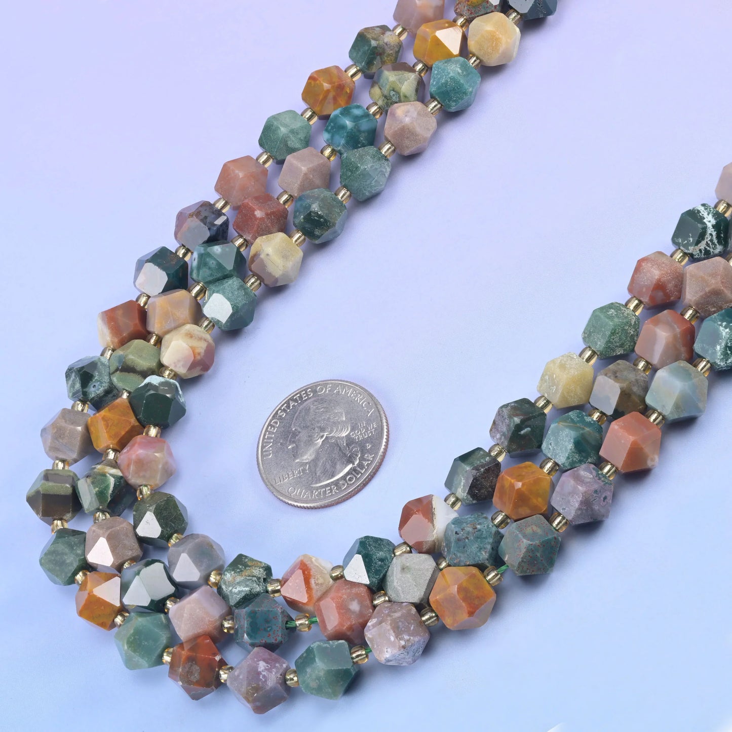 10mm Diamond Rhombus Faceted 8 Sides Beads - Jewelry Making - 15.5 Inches Strand Length - S2 - Mycrazycrystal