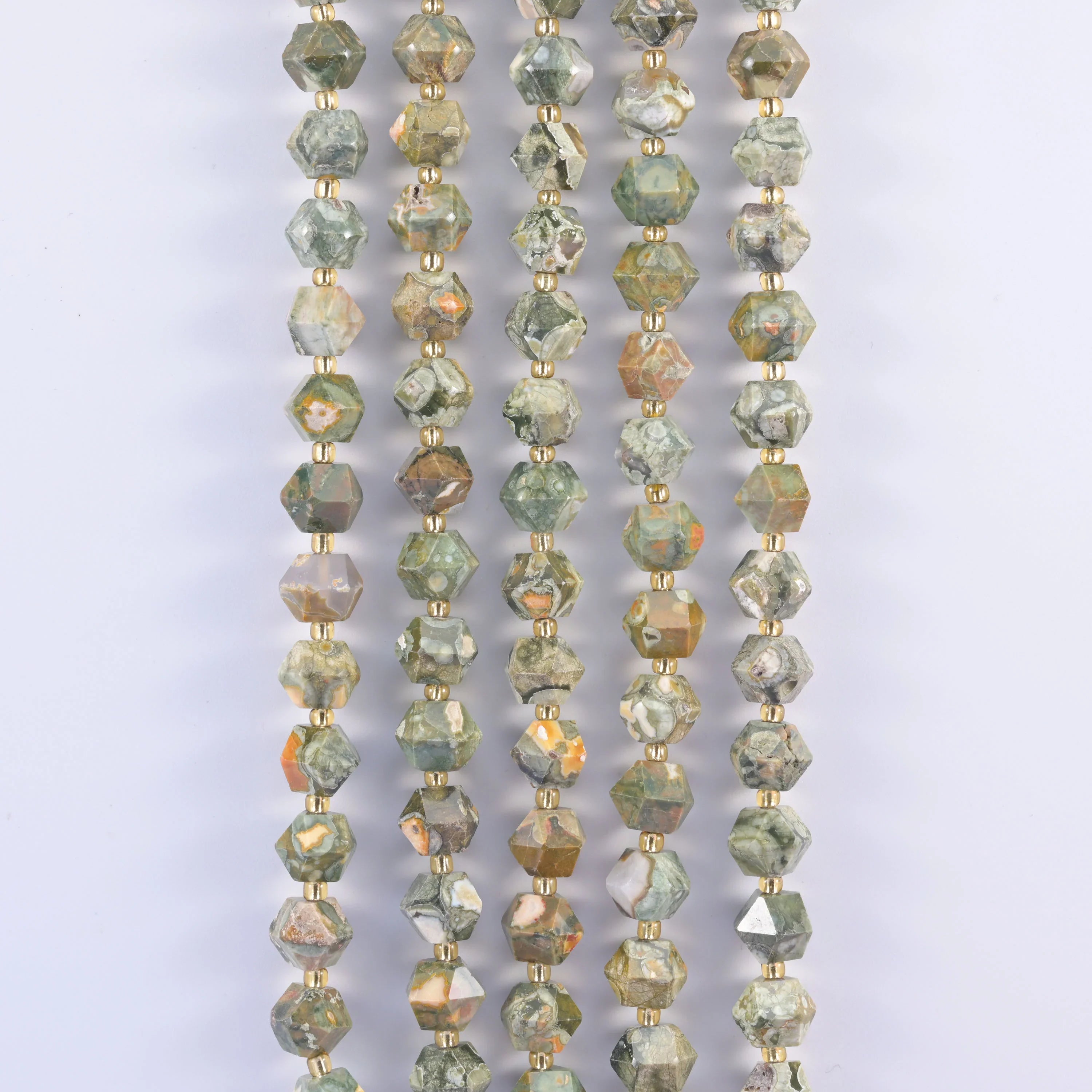 Diamond Rhombus Faceted 8 Sides Beads - Size 10mm - Jewelry Making - 15.5 Inches Strand Length - S7 - Mycrazycrystal