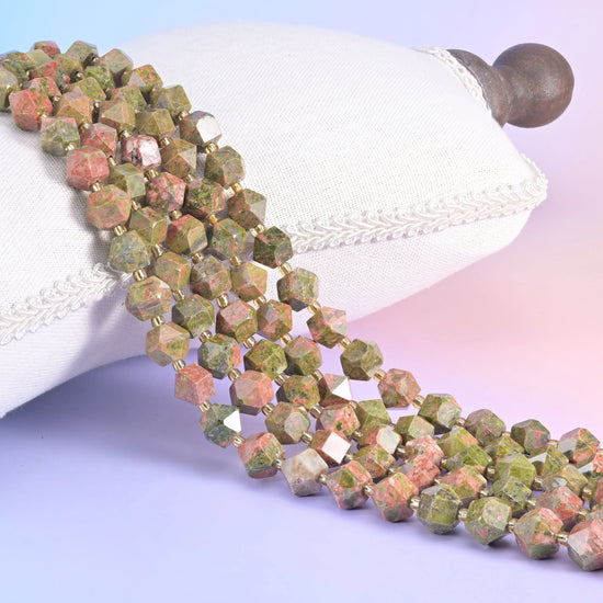 10mm Diamond Rhombus Faceted 8 Sides Beads - Jewelry Making - 15.5 Inches Strand Length - S1 - Mycrazycrystal