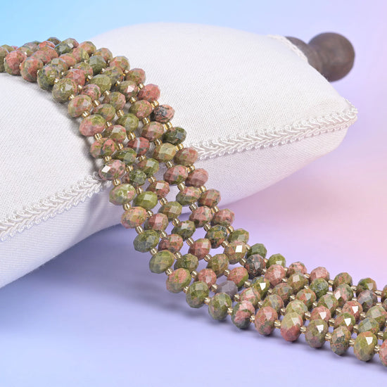 Natural Gemstone Faceted Rondelle Beads - Size 6x10mm - Jewelry Making Beads - 15.5 Inches Strand Length - S1 - Mycrazycrystal
